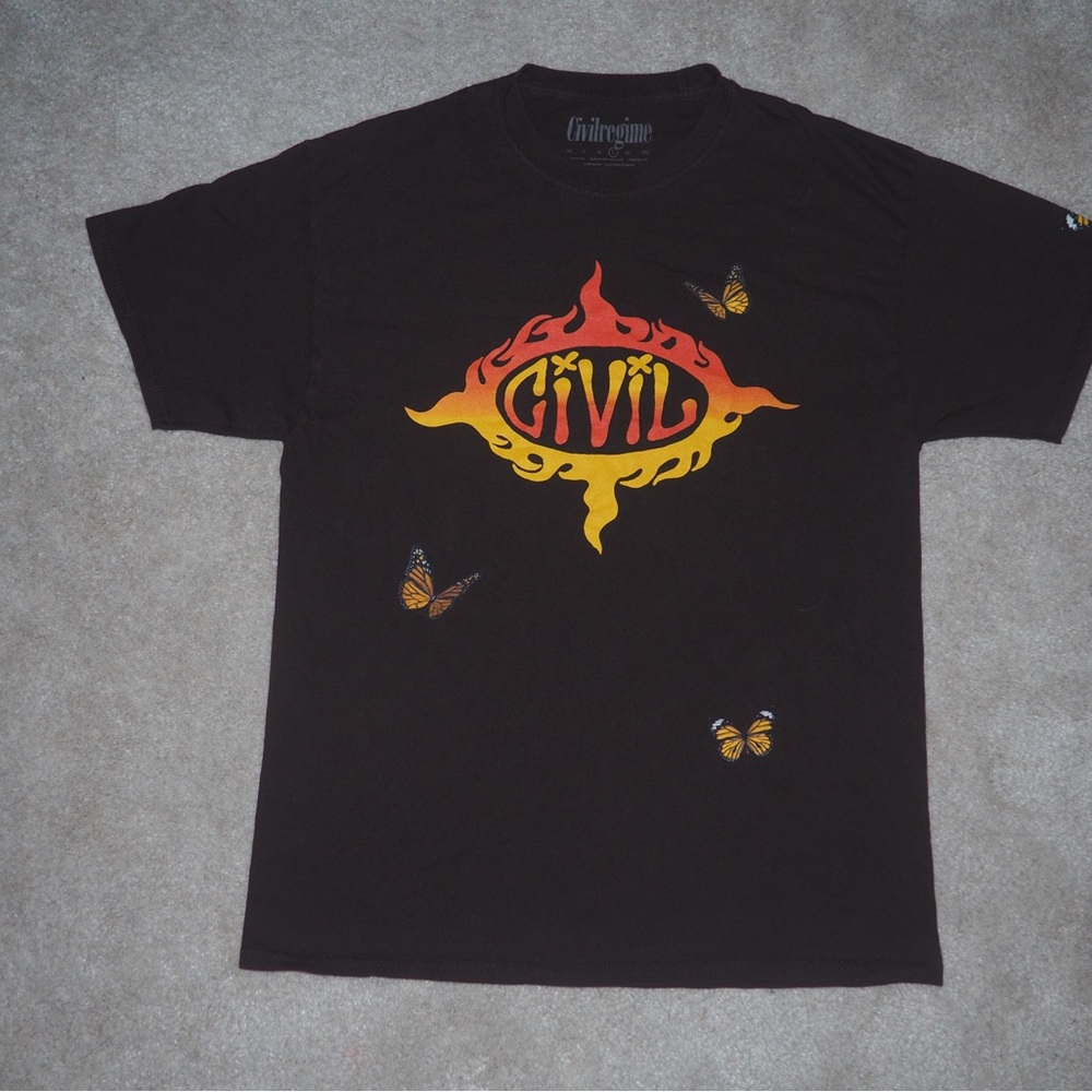 Men's Brown Civil T-Shirt Size Large